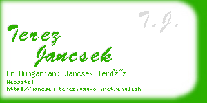 terez jancsek business card